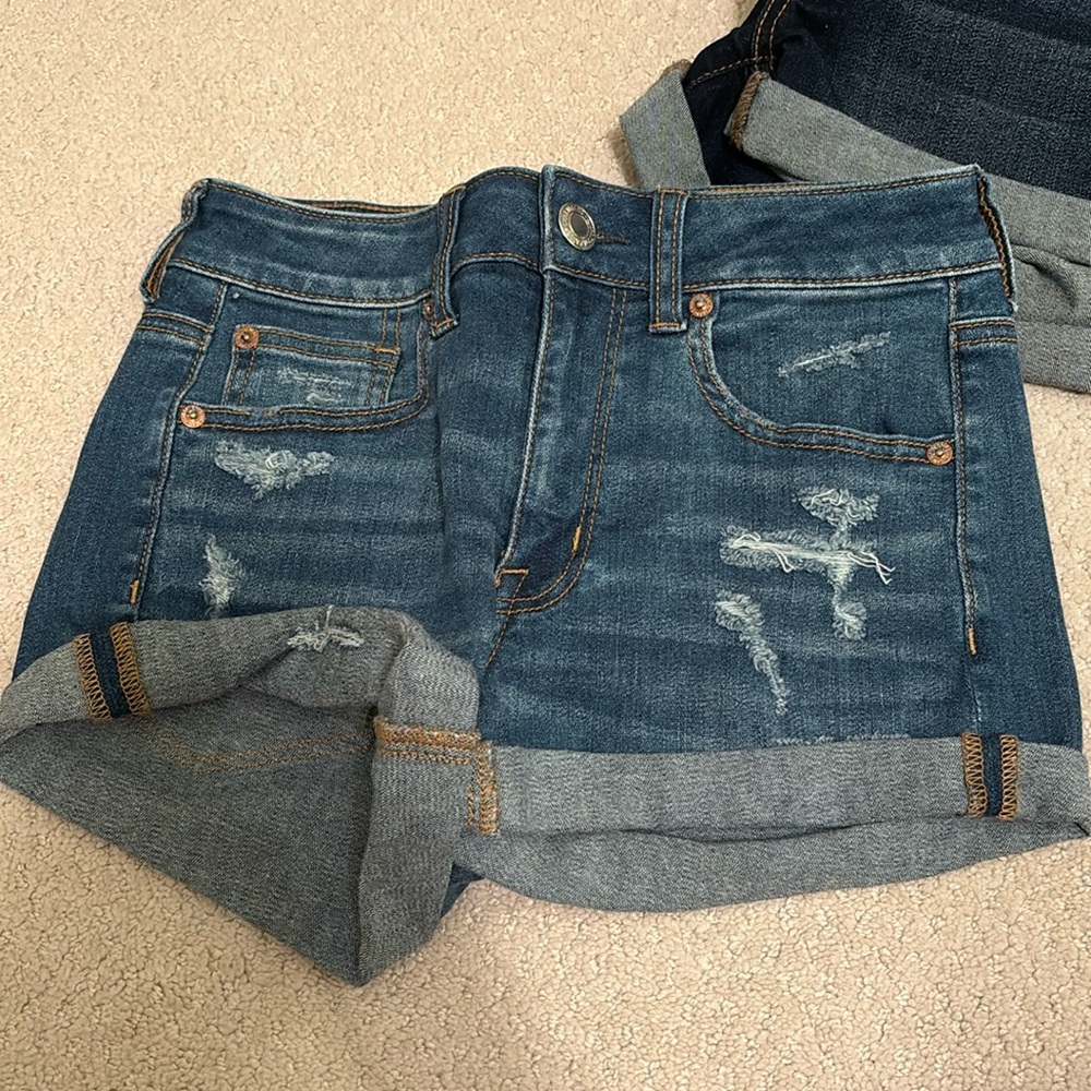 american eagle denim shorts